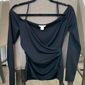 H&M Black Strappy Wrap Top